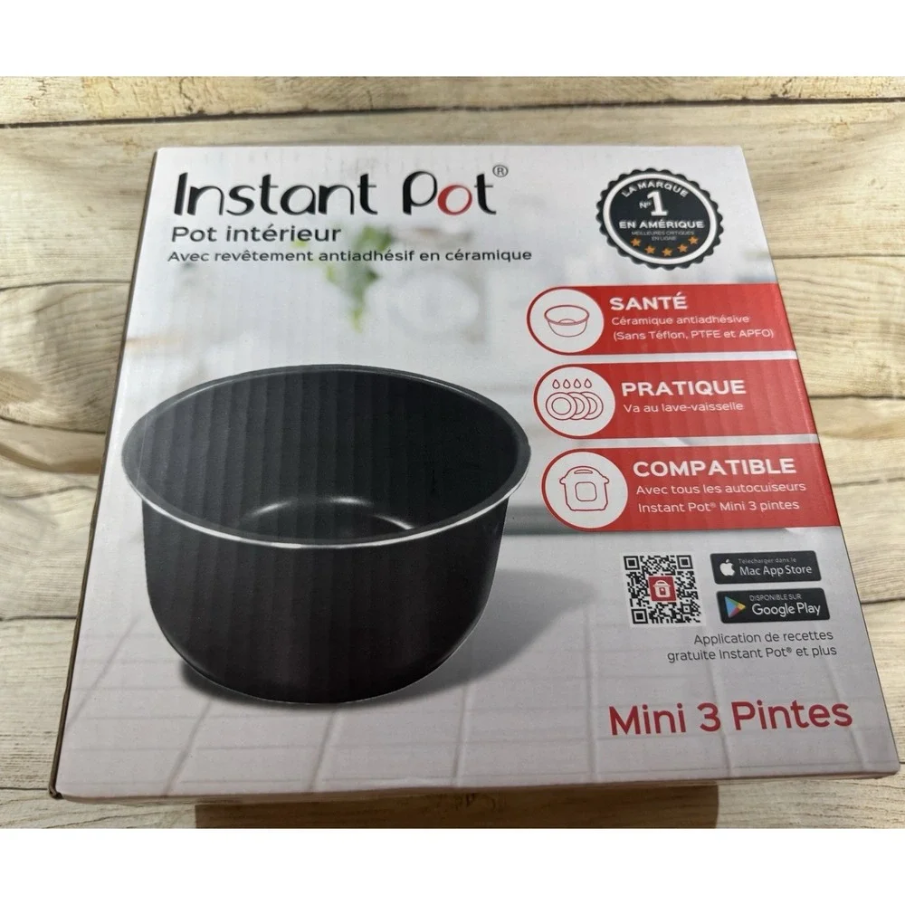 Instant Pot Mini 3 Quart Inner Pot with Ceramic Non Stick Coating New in Box